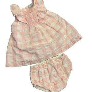 Edgehill Collection $66 Baby Infant Girl 6 Months Pink Check 2 Piece Outfit